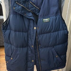 L.L. Bean Dark Blue Quilted Vest